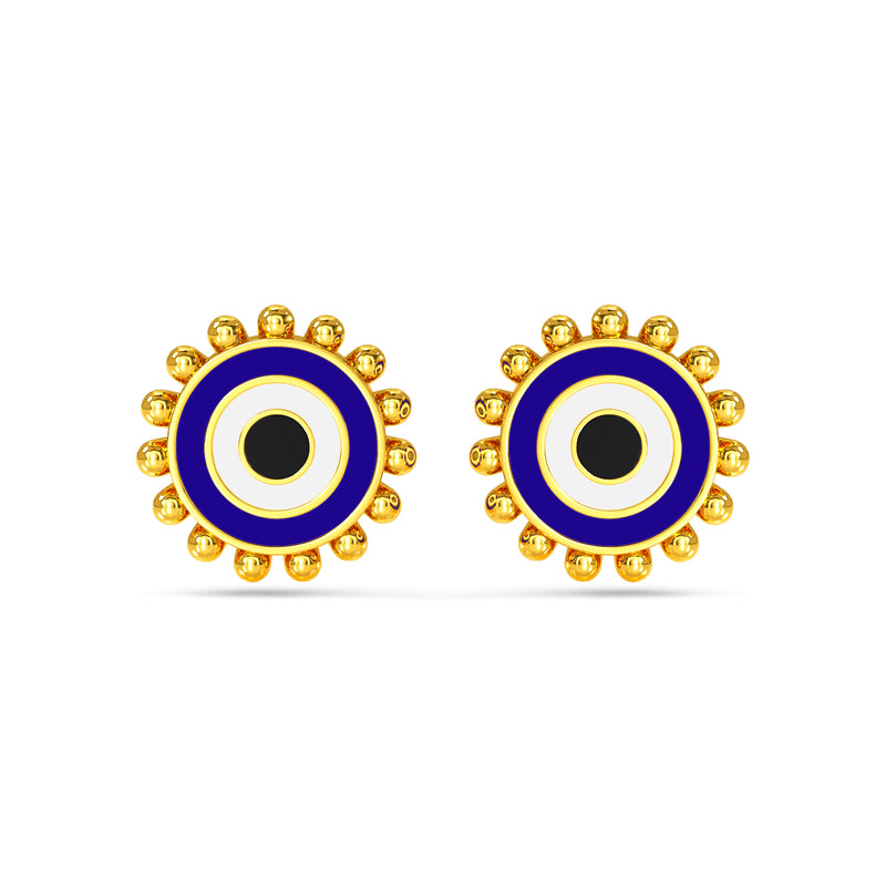 Yellow Evil Eye Earrings - Evil Eyes India
